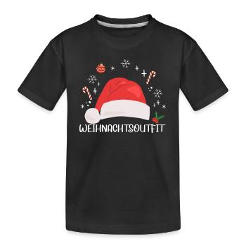 Weihnachten Weihnachtsoutfit Xmas - Kinder Premium Bio T-Shirt - Schwarz - Vorne