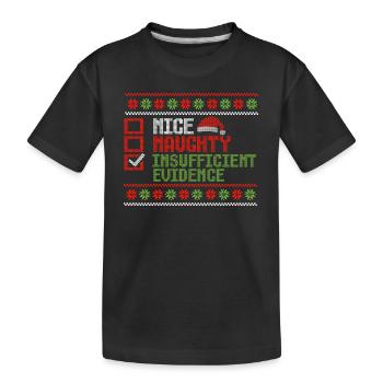 Noël Noël disant humour drôle drôle - T-shirt bio Premium Enfant - noir - Devant