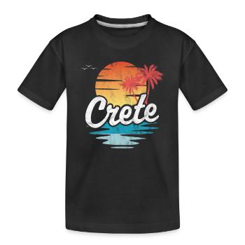 Crète - T-shirt bio Premium Enfant - noir - Devant