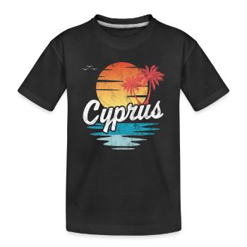 Zypern - Kinder Premium Bio T-Shirt - Schwarz - Vorne