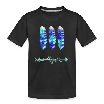 Hope - Kinder Premium Bio T-Shirt - Schwarz - Vorne