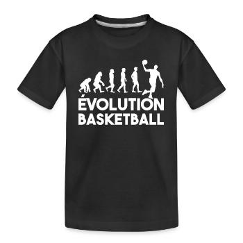 Évolution basketball - T-shirt bio Premium Enfant - noir - Devant
