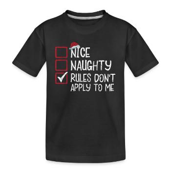 Christmas Xmas Saying Humor Funny Witty - Kids' Premium Organic T-Shirt - black - Front