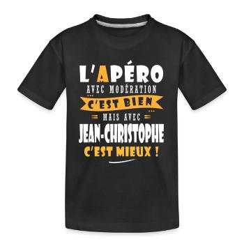 Jean-christophe cadeau cadeau jean christophe - T-shirt bio Premium Enfant - noir - Devant