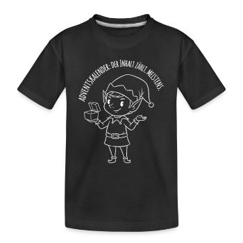Calendrier de l’Avent : Le contenu compte. Surtout! - T-shirt bio Premium Enfant - noir - Devant