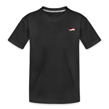 Jordanie Egypte Drapeau Coeur - T-shirt bio Premium Enfant - noir - Devant