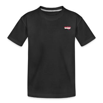 Egypte Autriche Drapeau Coeur - T-shirt bio Premium Enfant - noir - Devant