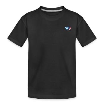 Schottland USA Flagge Herz - Kinder Premium Bio T-Shirt - Schwarz - Vorne