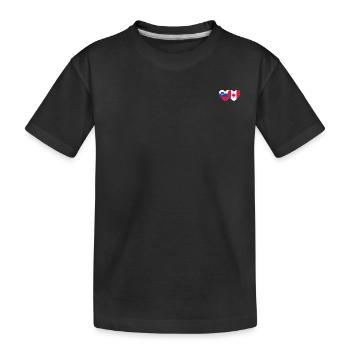 Slowenien Kanada Flagge Herz - Kinder Premium Bio T-Shirt - Schwarz - Vorne