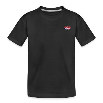 Croatie Autriche Flag Coeur - T-shirt bio Premium Enfant - noir - Devant