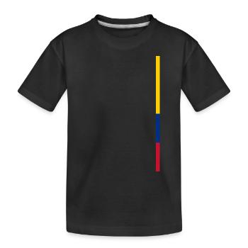 Kolumbien Streifen - Kinder Premium Bio T-Shirt - Schwarz - Vorne