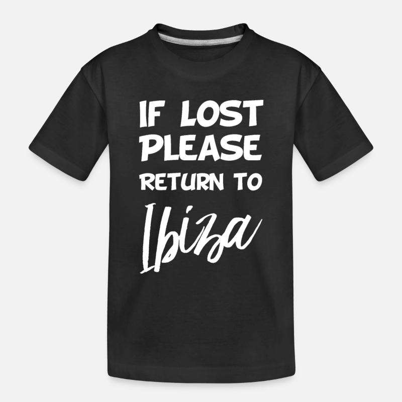If lost - Ibiza - Kinder Premium Bio T-Shirt - Schwarz
