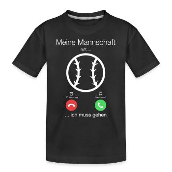 Geschenk Anruf Volleyball Mannschaft ruft - Kinder Premium Bio T-Shirt - Schwarz - Vorne