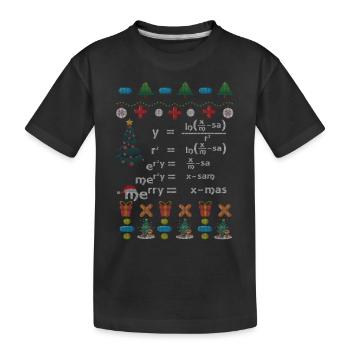 Mathématicien formule de cadeau de Noël Nerd - T-shirt bio Premium Enfant - noir - Devant