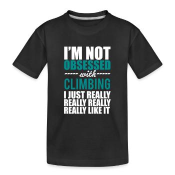 grimpeurs cadeaux - escalade Boulder Bouldering - T-shirt bio Premium Enfant - noir - Devant