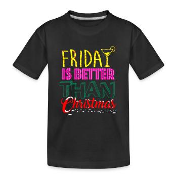 shirt de vendredi - T-shirt bio Premium Enfant - noir - Devant