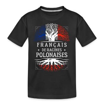 Racines Polonaises - T-shirt bio Premium Enfant - noir - Devant