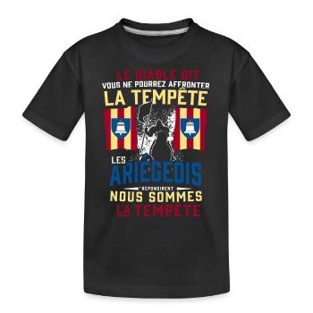 Tempête Ariège - T-shirt bio Premium Enfant - noir - Devant