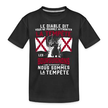Tempête Bourguignons - T-shirt bio Premium Enfant - noir - Devant