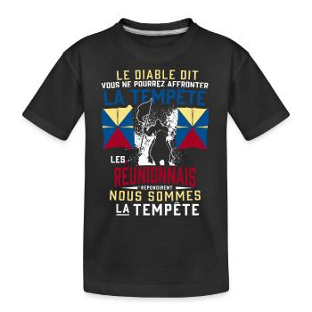 Réunionnais Tempête - T-shirt bio Premium Enfant - noir - Devant