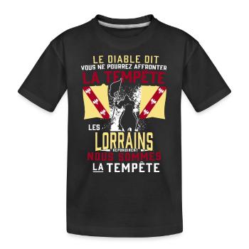 Tempête Lorrains - T-shirt bio Premium Enfant - noir - Devant