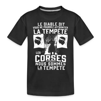 Tempête Corses - T-shirt bio Premium Enfant - noir - Devant