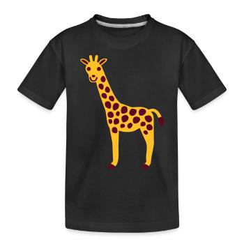 Giraffe - Kids' Premium Organic T-Shirt - black - Front