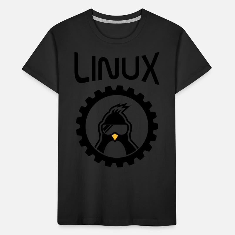 roue linux T-shirt bio Premium Enfant