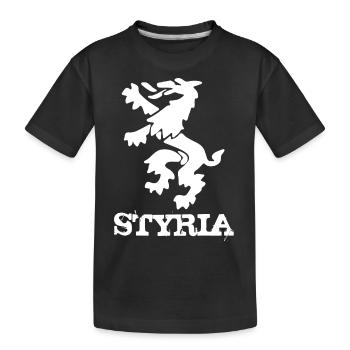 Steiermark - Kinder Premium Bio T-Shirt - Schwarz - Vorne