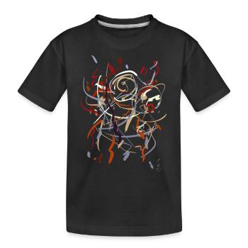 Abstrakt Malerei - Kinder Premium Bio T-Shirt - Schwarz - Vorne
