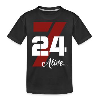 24/7 Alive - Kinder Premium Bio T-Shirt - Schwarz - Vorne