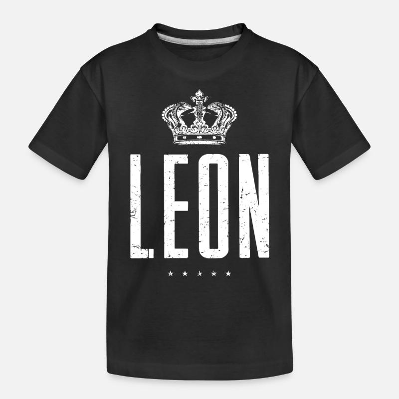 Leon - Kinder Premium Bio T-Shirt - Schwarz