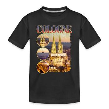 Cathédrale de Cologne Allemagne City Skyline Home Love - T-shirt bio Premium Enfant - noir - Devant