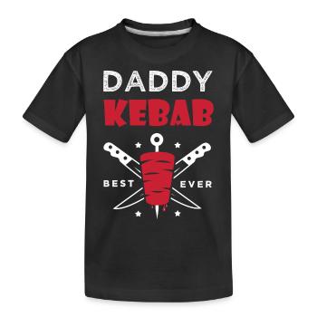 Papa Kebab Geschenk Papa Koch bester Kebab - Kinder Premium Bio T-Shirt - Schwarz - Vorne