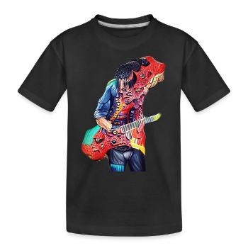 Demon Guitarist - Kids' Premium Organic T-Shirt - black - Front