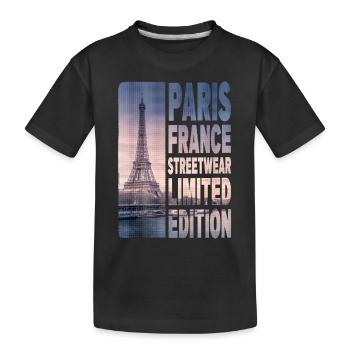 Paris France Ville Skyline Accueil Amour - T-shirt bio Premium Enfant - noir - Devant