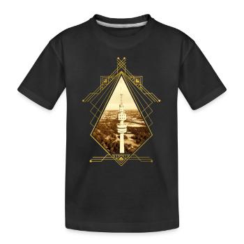 Dortmund Allemagne Ville Skyline Gold Love - T-shirt bio Premium Enfant - noir - Devant