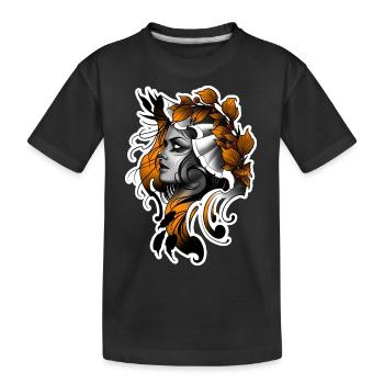 Autumn Ink Girl - Kinder Premium Bio T-Shirt - Schwarz - Vorne
