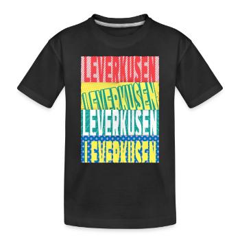 Leverkusen Allemagne City Font Skyline - T-shirt bio Premium Enfant - noir - Devant
