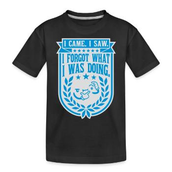 I came saw forget - Kids' Premium Organic T-Shirt - black - Front