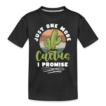 Stachel Stacheln Blumentopf Gärtner - Kinder Premium Bio T-Shirt - Schwarz - Vorne