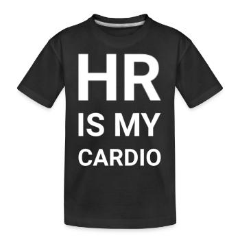 HR Is My Cardio - Kids' Premium Organic T-Shirt - black - Front