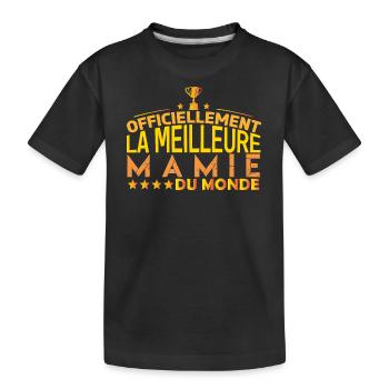 mamie meilleure Mamie cadeau pour mamie - T-shirt bio Premium Enfant - noir - Devant