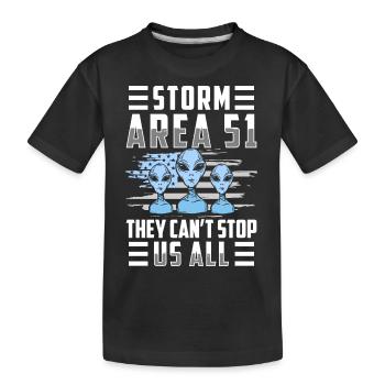 OVNI drôle de planète extraterrestre - T-shirt bio Premium Enfant - noir - Devant