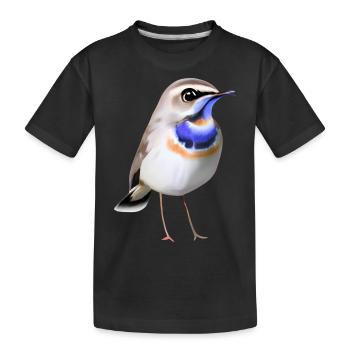 Oiseau gorge bleue - T-shirt bio Premium Enfant - noir - Devant