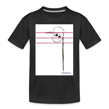 Musical note - Kids' Premium Organic T-Shirt - black - Front