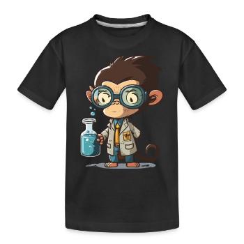Scientifique des singes - T-shirt bio Premium Enfant - noir - Devant