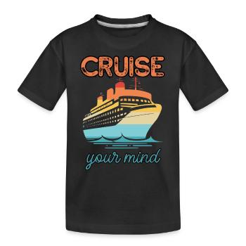 Kreuzfahrt mit dem Verstand | Fans von Kreuzfahrten - Kinder Premium Bio T-Shirt - Schwarz - Vorne