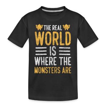 Déguisement de créature monstrueuse - T-shirt bio Premium Enfant - noir - Devant
