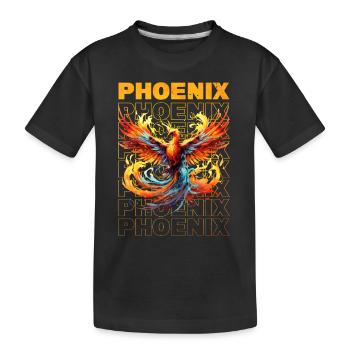 Phoenix Phoenix Fire Flames Mythologie des oiseaux - T-shirt bio Premium Enfant - noir - Devant